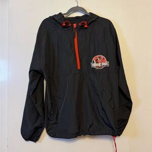 Universal Black Windbreaker with Red Details - small
